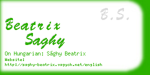 beatrix saghy business card